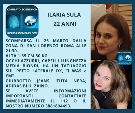 Roma, ritrovato il corpo di Ilaria Sula, era scomparsa da giorni